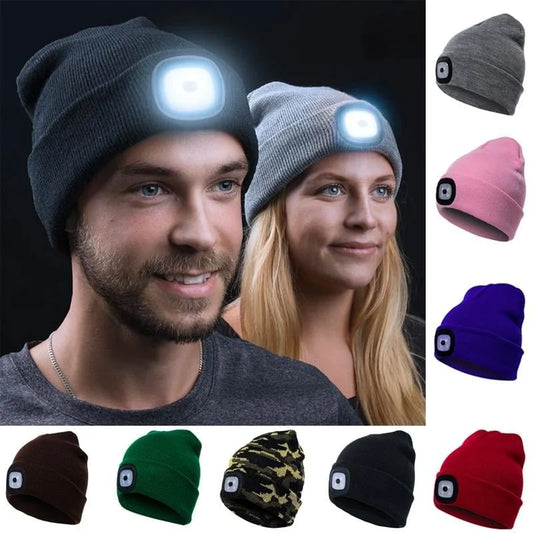 (48% OFF)LED Knitted Beanie Hat