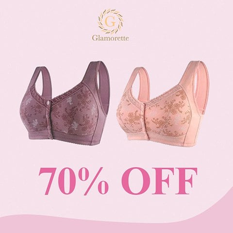 Glamorette 🔥 LAST DAY SALE 80% 🔥 Cotton Front Closure Bra